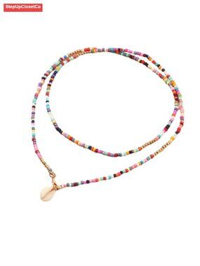 Boho Beaded Layered Necklace Multicolor Shell Star Butterfly Choker